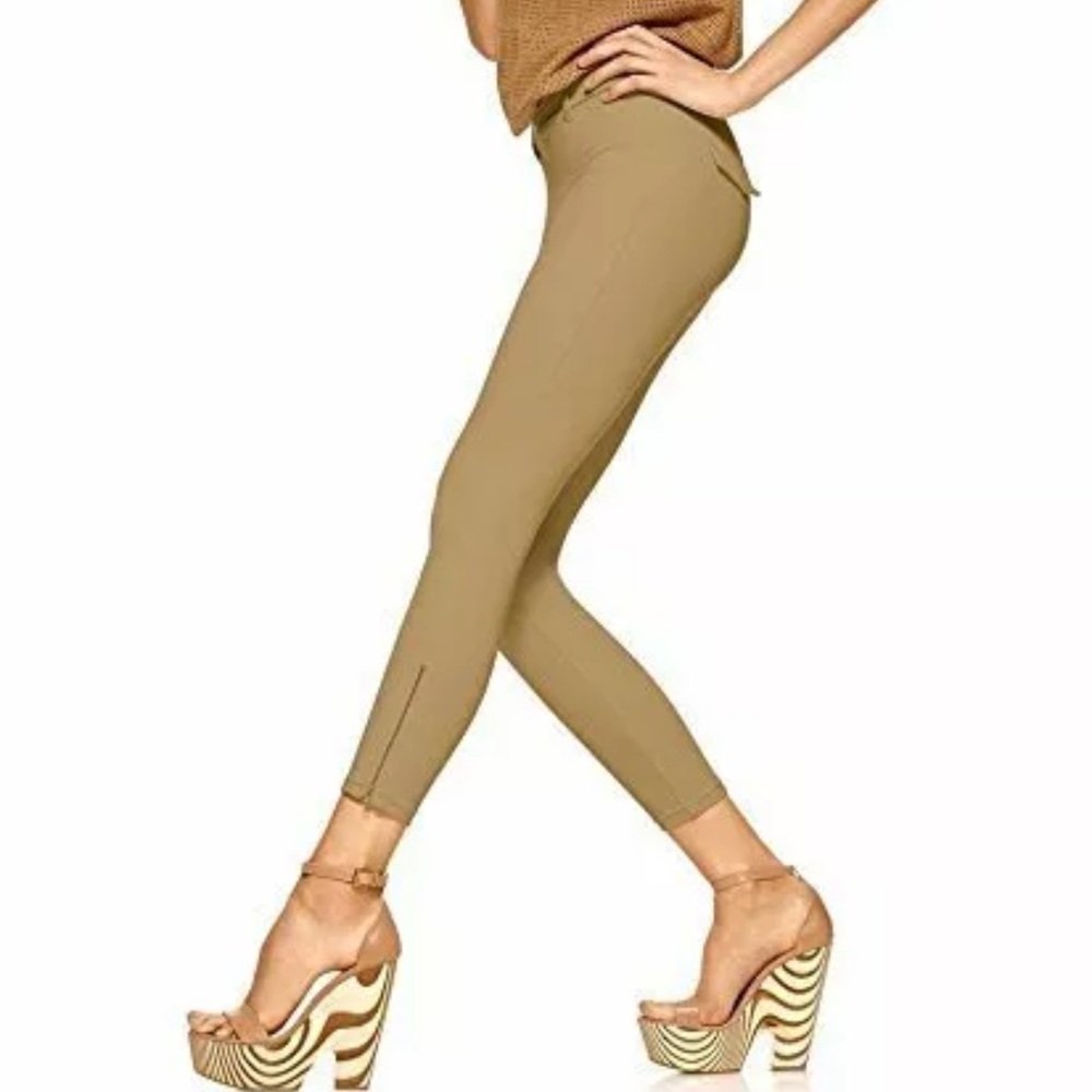 Women’s XS HUE Khaki Skimmer Leggings Trench Coach NWT